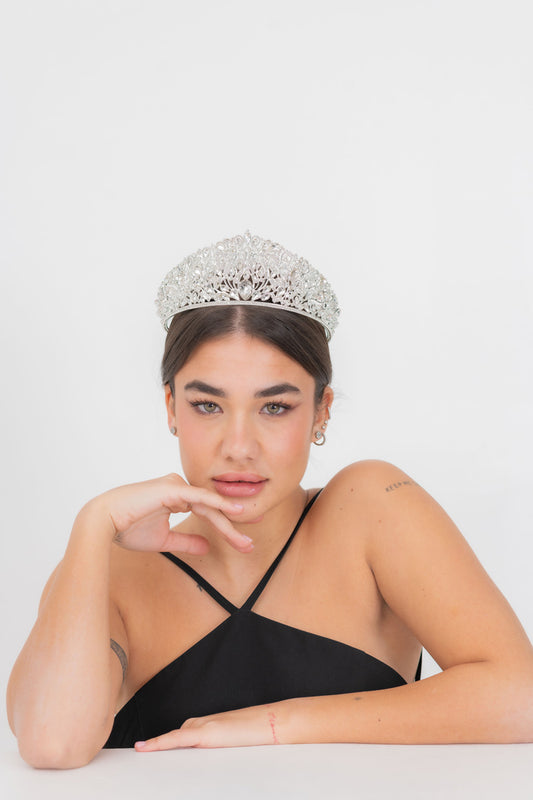 Coroncina per cerimonie con Strass per Matrimoni.